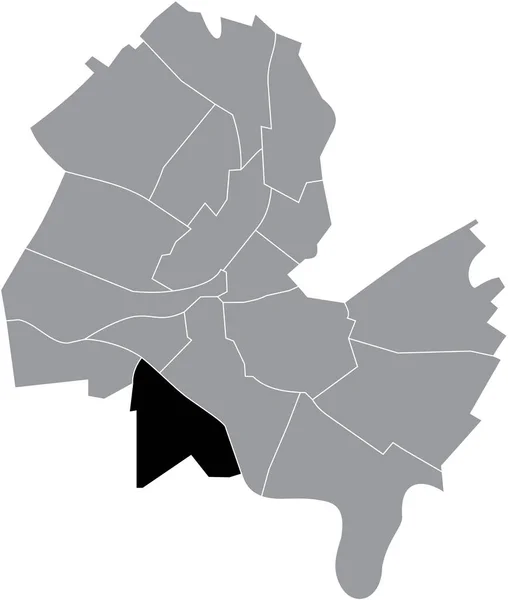 Mapa Localização Preto Distrito Acacias Vernets Queue Arve Dentro Distritos —  Vetores de Stock