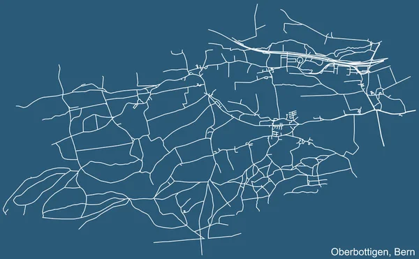 Detaillierte Technische Zeichnung Navigation Stadtstraßenplan Auf Blauem Hintergrund Des Bezirks — Stockvektor