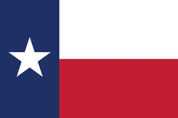 Offizielle Aktuelle Vektorfahne Des Bundesstaates Texas Usa — Stockvektor