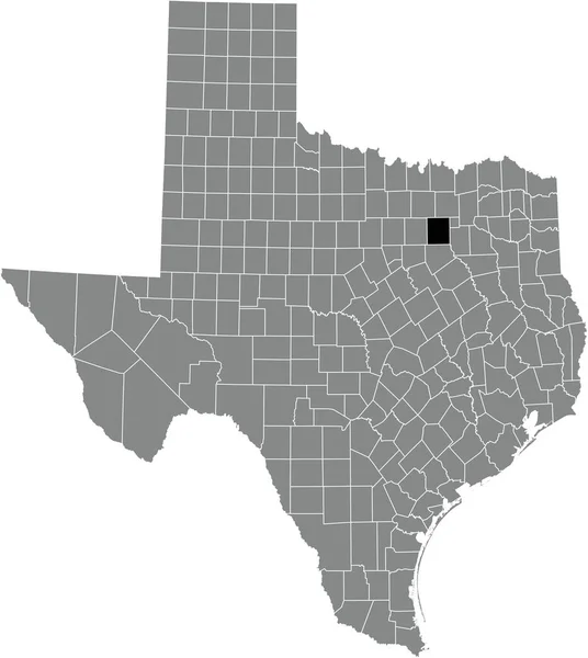 Preto Destaque Mapa Localização Condado Dallas Dentro Cinza Mapa Administrativo —  Vetores de Stock