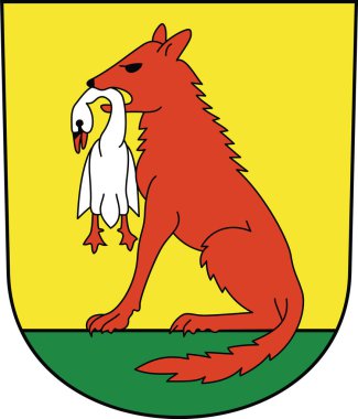 İsviçre 'nin bölgesel başkenti Wlflingen Bölgesi' nin Kreis 6 Wlflingen Bölgesi resmi arma illüstrasyonu
