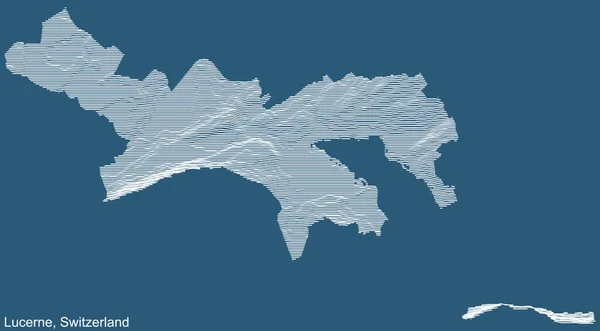 Topografische Technische Tekening Reliëf Kaart Van Stad Luzern Luzern Zwitserland — Stockvector