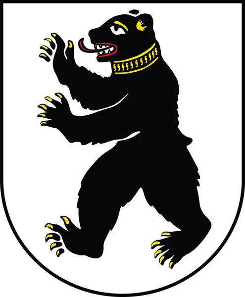 Offizielle Wappenvektordarstellung Der Schweizer Regionalhauptstadt Gallen Schweiz — Stockvektor