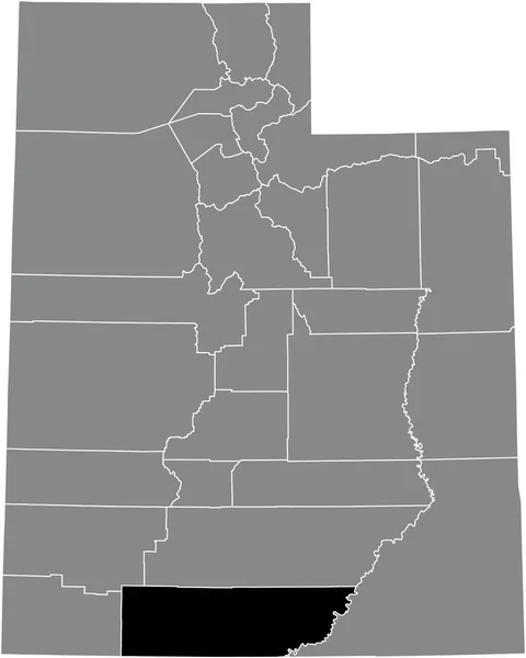 Black Highlighted Location Map Kane County Gray Administrative Map Federal — 图库矢量图片