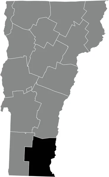 Μαύρο Τονισμένο Χάρτη Θέση Του Windham County Μέσα Γκρι Διοικητικό — Διανυσματικό Αρχείο