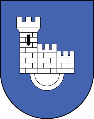 İsviçre 'nin bölgesel başkenti Fribourg, İsviçre' nin resmi arma vektör illüstrasyonu