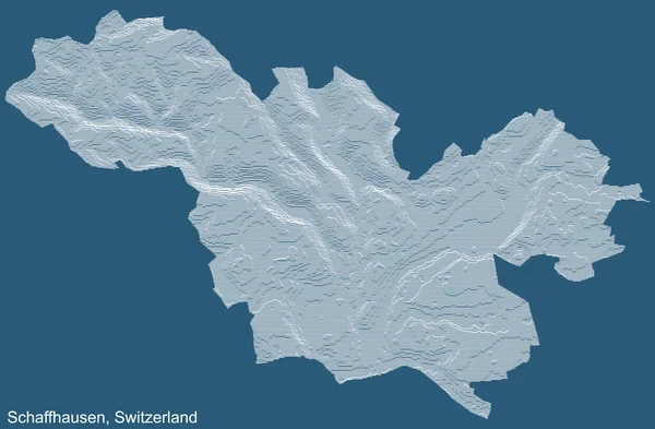 Disegno Tecnico Topografico Mappa Rilievo Della Città Sciaffusa Svizzera Con — Vettoriale Stock