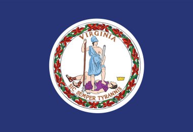 Virginia Federal Eyaleti resmi vektör bayrağı, ABD
