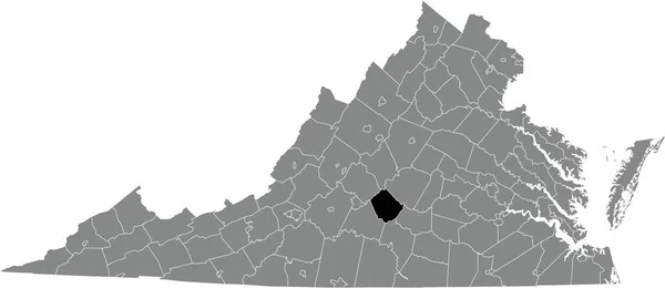 블랙은 버지니아 Appomattox County 지도를 — 스톡 벡터