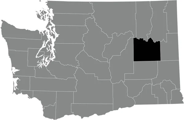 Black Highlighted Location Map Lincoln County Gray Administrative Map Federal — Vettoriale Stock