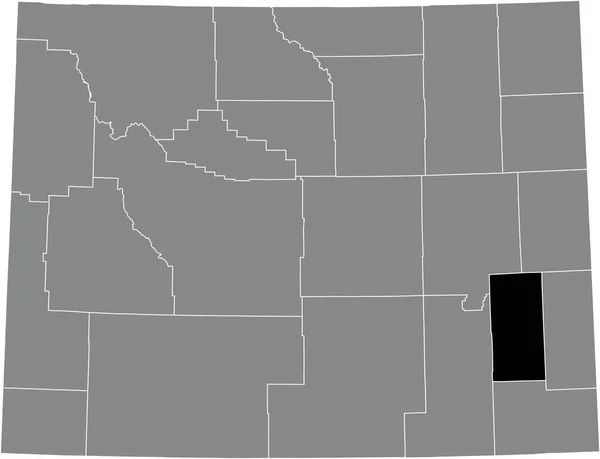 Carte Localisation Surbrillance Noire Comté Platte Intérieur Carte Administrative Grise — Image vectorielle