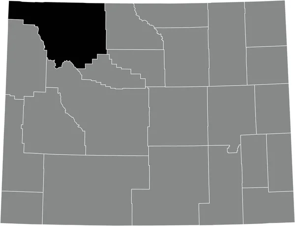 Black Highlighted Location Map Park County Gray Administrative Map Federal — Stockvektor