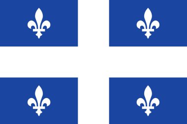 Kanada 'nın QuEBEC eyaletinin resmi vektör bayrağı, CANADA