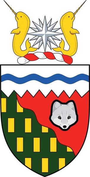 Official Current Vector Flag Canadian Territory Northwest Territories Canada — стоковий вектор