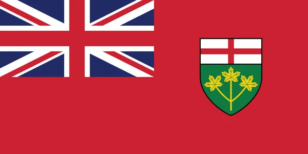 Official Current Vector Flag Canadian Province Ontario Canada — стоковый вектор