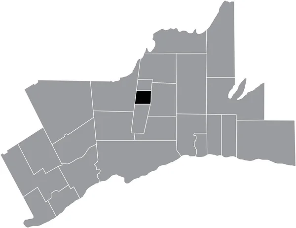 Black Flat Blank Highlighted Location Map Auroramunicipality Gray Administrative Map — Archivo Imágenes Vectoriales