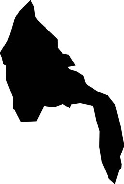 Black flat blank vector map of the Norwegian regional capital city of DRAMMEN, NORWAY