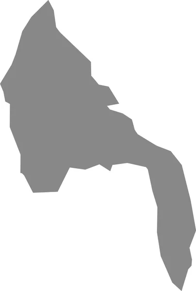 Gray Flat Blank Vector Map Norwegian Regional Capital City Drammen — Vettoriale Stock