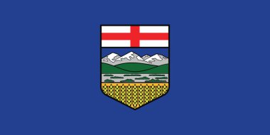 Official current vector flag of the Canadian province of ALBERTA, CANADA