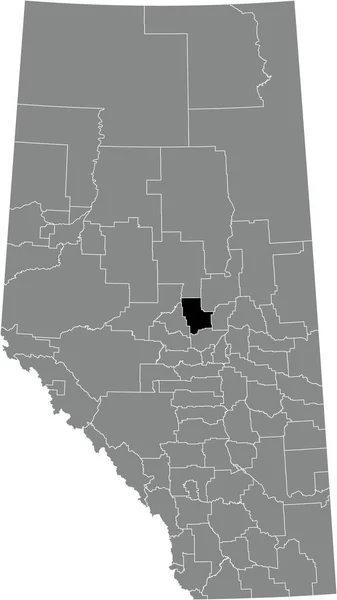 Black Flat Blank Highlighted Location Map Westlock County Municipal District — Stockvector