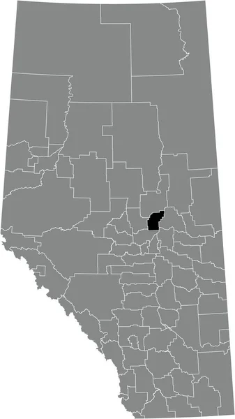 Black Flat Blank Highlighted Location Map Thorhild County Municipal District — Wektor stockowy