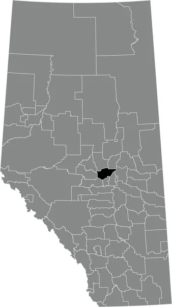 Black Flat Blank Highlighted Location Map Sturgeon County Municipal District — Image vectorielle