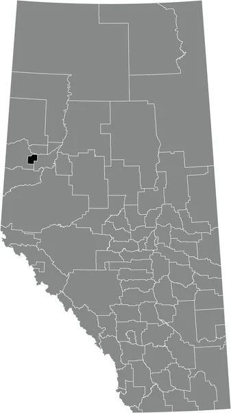 Black Flat Blank Highlighted Location Map Spirit River 133 Municipal — Vettoriale Stock