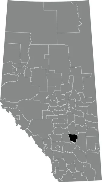 Black Flat Blank Highlighted Location Map Starland County Municipal District — Wektor stockowy