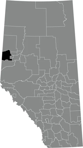 Black Flat Blank Highlighted Location Map Saddle Hills County Municipal — Wektor stockowy