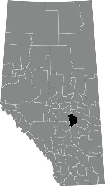 Black Flat Blank Highlighted Location Map Camrose County Municipal District — Image vectorielle