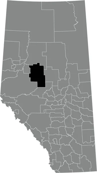 Plano Negro Blanco Resaltado Mapa Ubicación Del Distrito Municipal Big — Archivo Imágenes Vectoriales