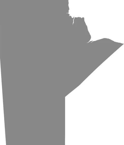 Gray Flat Blank Vector Administrative Map Canadian Province Manitoba Canada — Stockvector