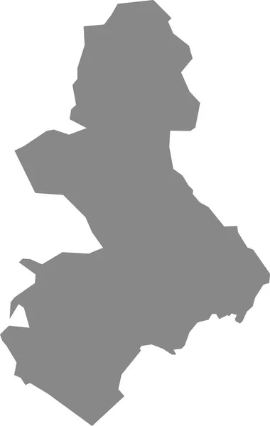Gray Flat Blank Vector Map Norwegian Regional Capital City Skien — Stock vektor