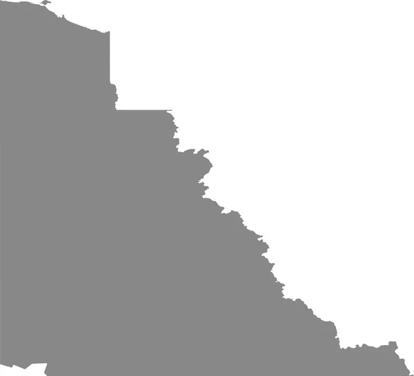 Gray Flat Blank Vector Administrative Map Canadian Territory Yukon Canada — Vector de stock