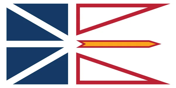 Official Current Vector Flag Canadian Territory Newfoundland Labrador Canada — Stock Vector