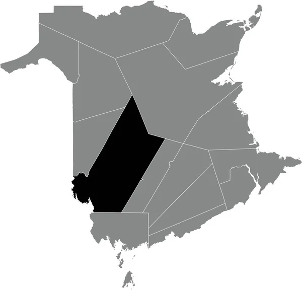 Mapa Ubicación Del Condado York Blanco Negro Dentro Del Mapa — Archivo Imágenes Vectoriales