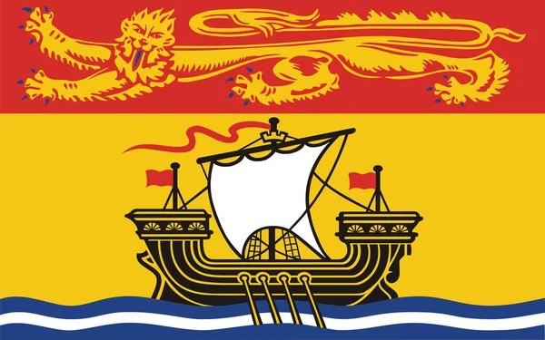Офіційний Векторний Прапор Території Канади New Brunswick Canada — стоковий вектор