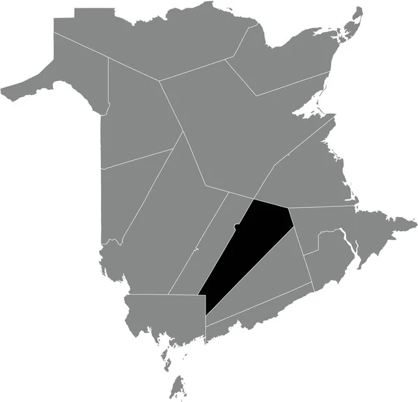 Plano Negro Blanco Resaltado Mapa Ubicación Del Condado Queens Dentro — Vector de stock
