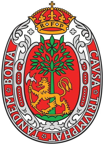 Ilustración Oficial Del Vector Del Escudo Armas Capital Regional Noruega — Archivo Imágenes Vectoriales