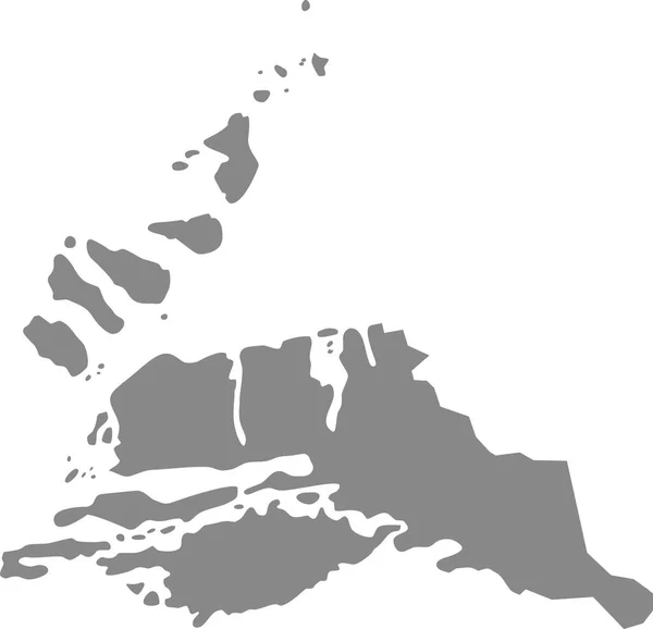 ノルウェーの首都Lesundの灰色のフラットブランクベクトルマップ — ストックベクタ