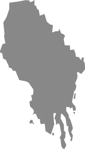 Carte Vectorielle Blanc Plat Grise Capitale Régionale Norvégienne Sandefjord Norvège — Image vectorielle