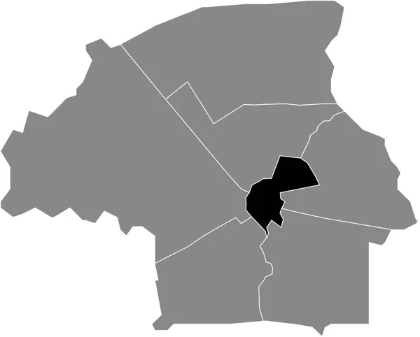 Mapa Ubicación Del Centrum District Resaltado Blanco Negro Dentro Del — Archivo Imágenes Vectoriales