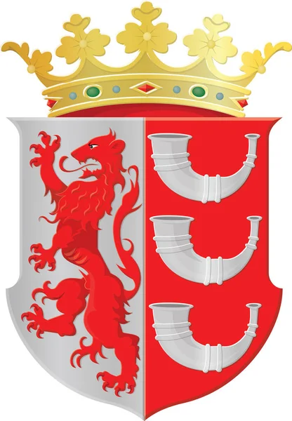 オランダの首都Eindhoven オランダ の紋章ベクトルイラスト — ストックベクタ