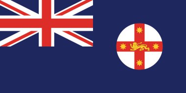 Avustralya 'nın New South Wales eyaletinin resmi vektör bayrağı, AUSTRALYA