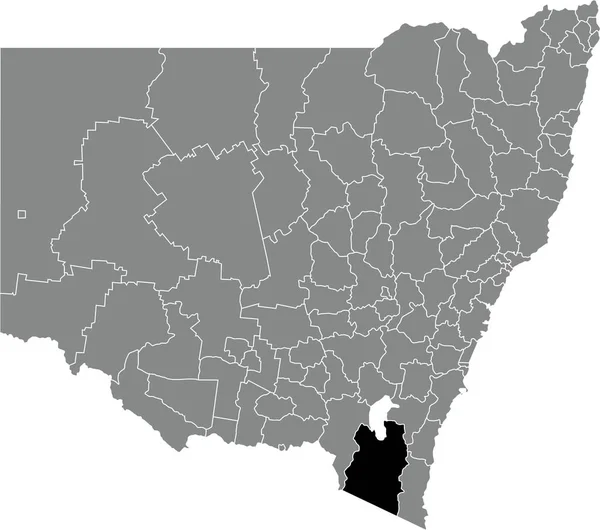 플랭크 오스트레일리아 뉴사우스웨일스주 지역의 내부에 Snowy Monaro Regional Counl Area — 스톡 벡터