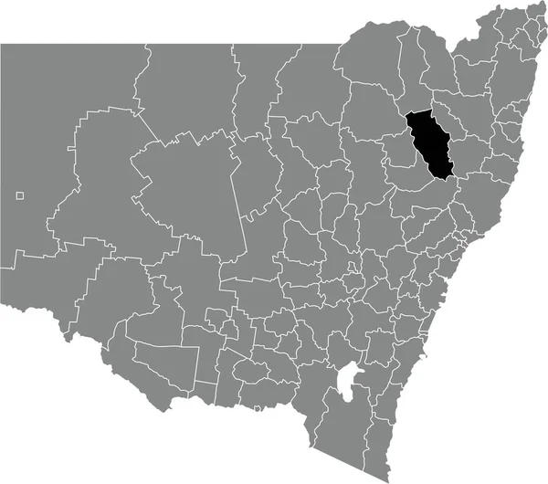 Μαύρο Επίπεδο Κενό Τονίζεται Χάρτη Της Θέσης Της Περιφερειακησ Περιφερειακησ — Διανυσματικό Αρχείο