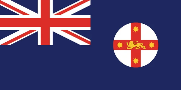 Bandera Vectorial Actual Oficial Del Estado Australiano New South Wales — Archivo Imágenes Vectoriales