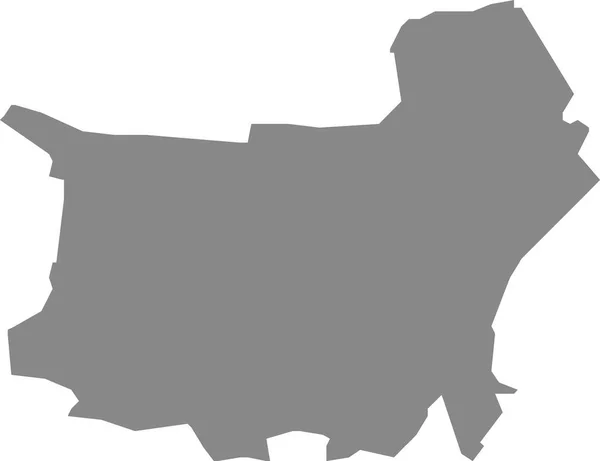 Grå Platt Blank Vektor Karta Över Den Nederländska Regionala Huvudstaden — Stock vektor