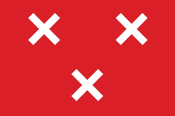 Bandeira Oficial Ilustração Vetorial Capital Regional Neerlandesa Breda Países Baixos — Vetor de Stock