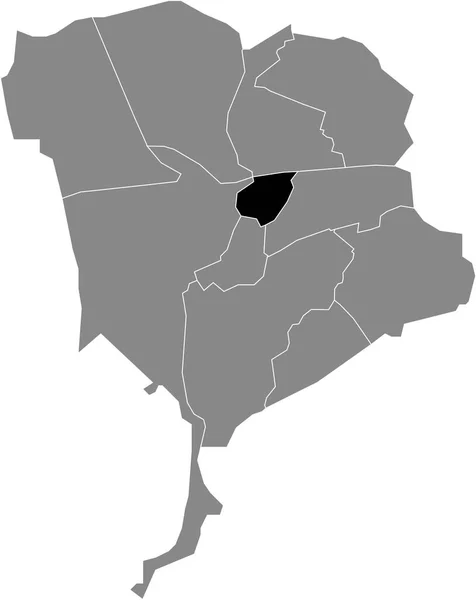 Mapa Ubicación Del Centrum District Resaltado Blanco Negro Dentro Del — Archivo Imágenes Vectoriales